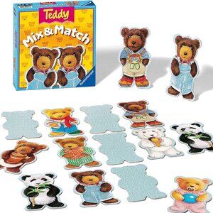 New Sealed Ravensburger Teddy Mix & Match Memory‑matching game